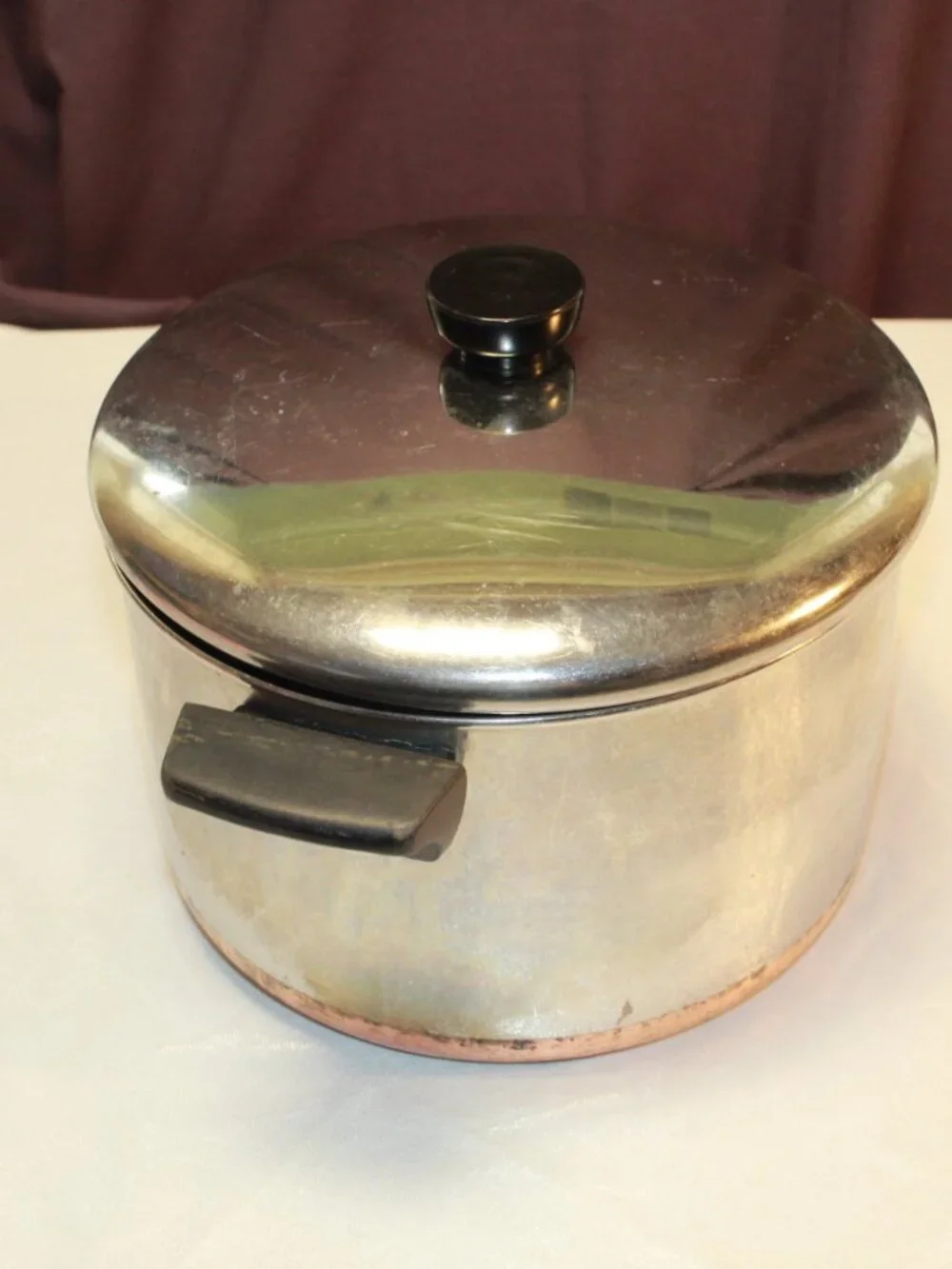 Revere Ware 1801 6 QT Copper Bottom Stock Pot With Lid - Clinton, ILL 86